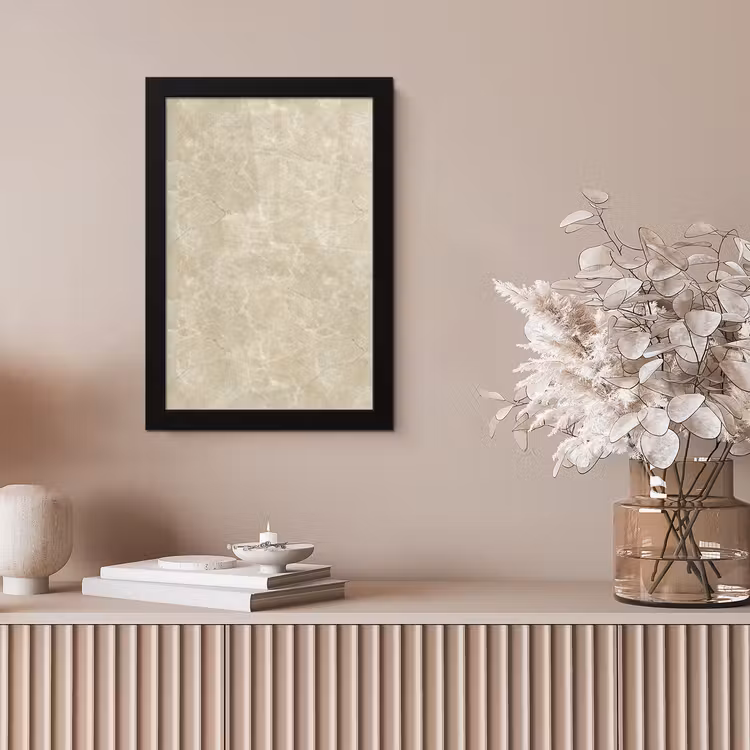 Lichtbeige - Marmer - Diffusie adering fotolijst zwart zonder passe partout klein 224 -sfeer5