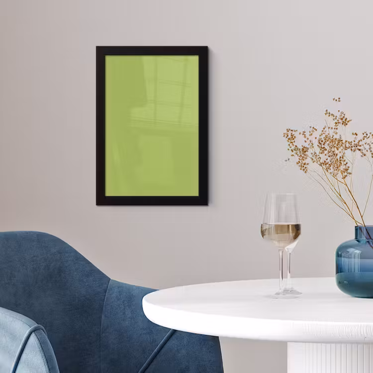 Lime - Glow - Groen fotolijst zwart zonder passe partout klein 224 -sfeer4