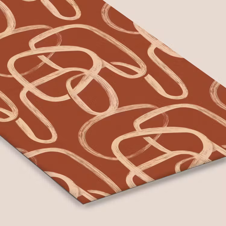 Lijnen - Abstract - Organisch - Terracotta - Crème fotolijst zwart zonder passe partout klein 224 -zsfeer6