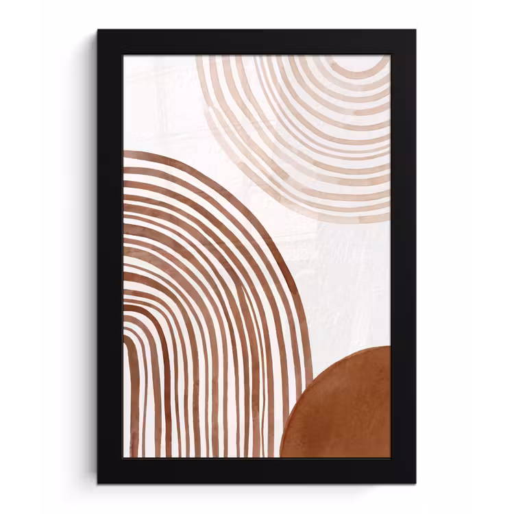 Framed Prints - Lines - Minimalist - Art - Lijnen - Minimalistisch - Kunst fotolijst zwart zonder passe partout klein