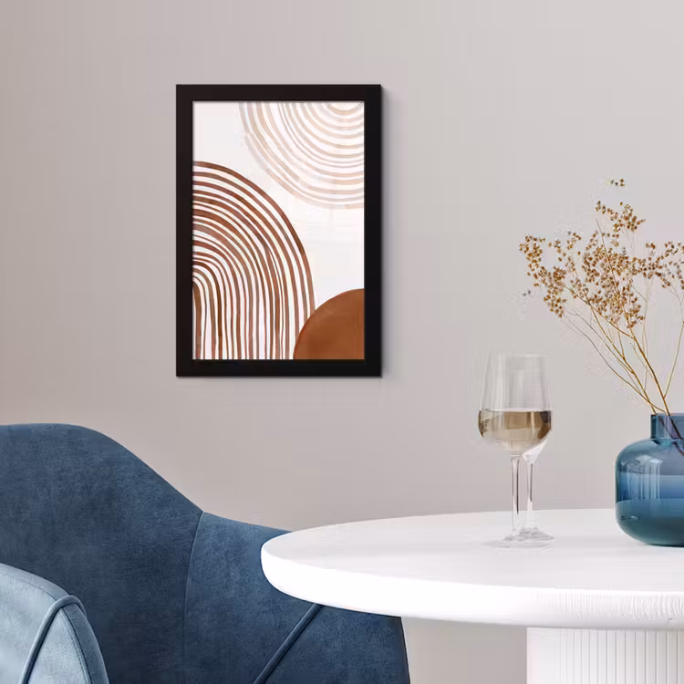 Framed Prints - Lines - Minimalist - Art - Lijnen - Minimalistisch - Kunst fotolijst zwart zonder passe partout klein