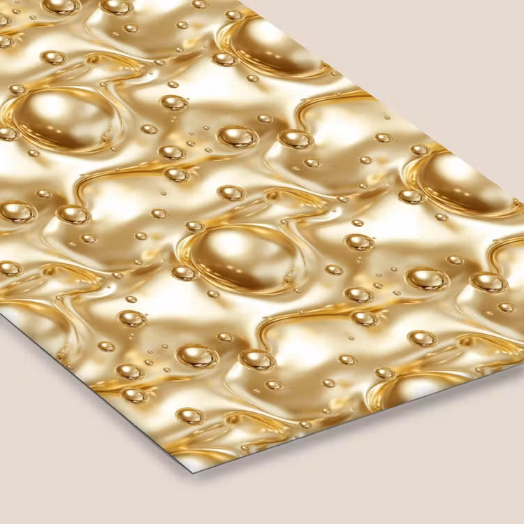 Vloeibaar - Druppels - Goud fotolijst zwart zonder passe partout klein 224 -zsfeer6