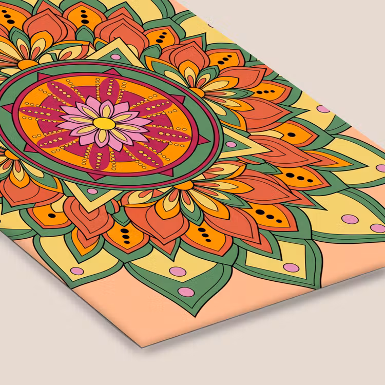 Mandala - Bloemen - Abstract - Kleurrijk fotolijst zwart zonder passe partout klein -zsfeer6