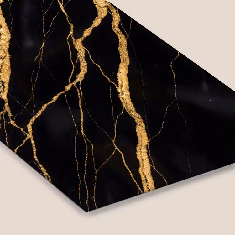 Marmer - Goud - Textuur - Abstract - Zwart fotolijst zwart zonder passe partout klein -zsfeer6