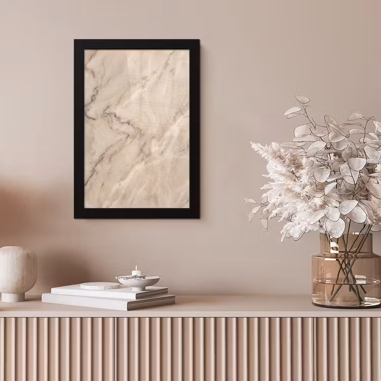 Marmer - Patroon - Abstract - Modern - Beige fotolijst zwart zonder passe partout klein -sfeer5