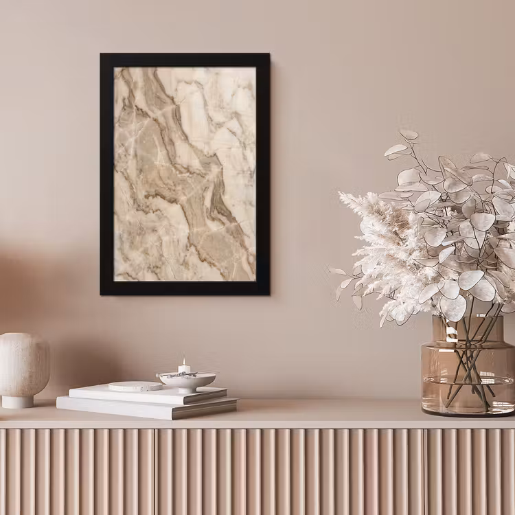 Marmer - Aderen - Textuur - Beige - Modern fotolijst zwart zonder passe partout klein -sfeer5