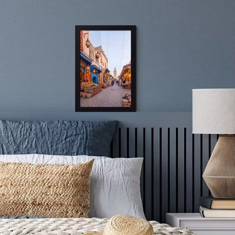 Framed Prints - Market - Oriental - Colorful - Markt - Oosters - Kleurrijk fotolijst zwart zonder passe partout klein