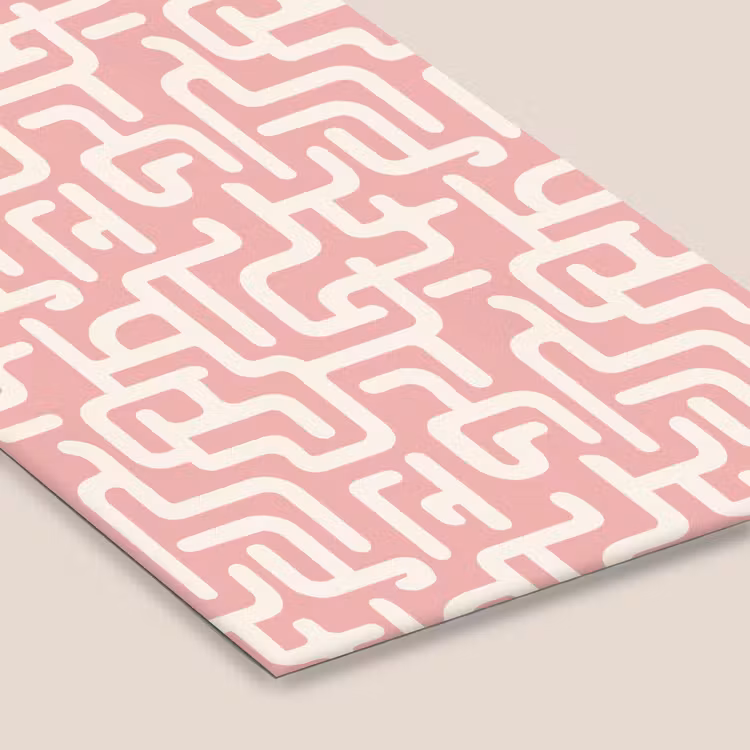 Doolhofpatroon - Roze - Wit - Abstract fotolijst zwart zonder passe partout klein 224 -zsfeer6