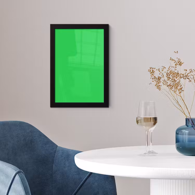 Mint - Green - Groen fotolijst zwart zonder passe partout klein 224 -sfeer4