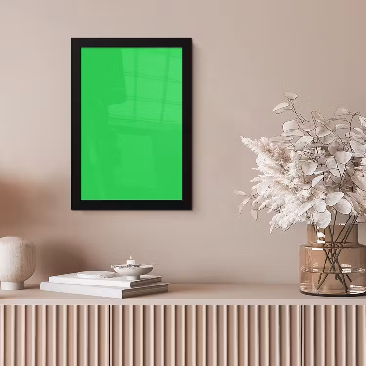 Mint - Green - Groen fotolijst zwart zonder passe partout klein 224 -sfeer5