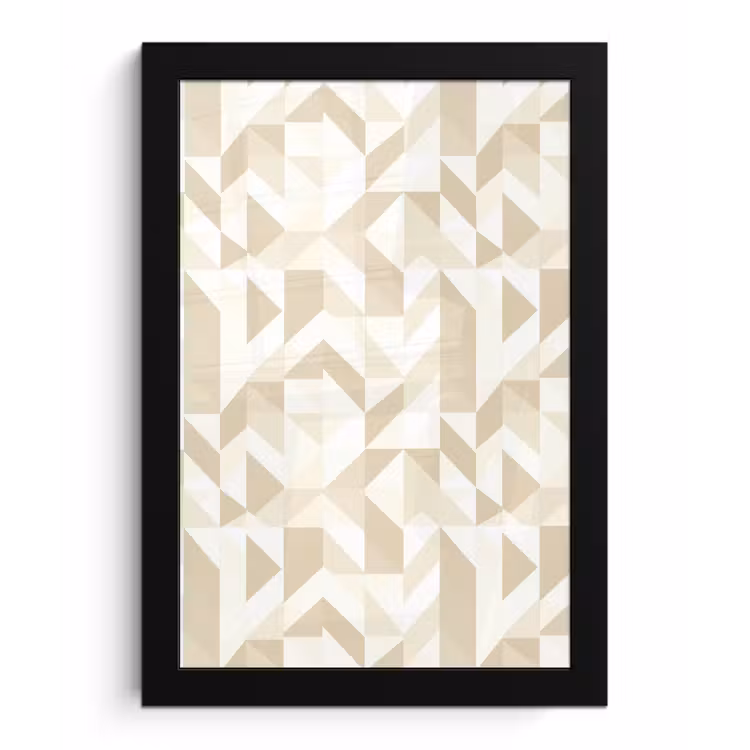 Modern - Abstract - Beige fotolijst zwart zonder passe partout klein 224 -3d