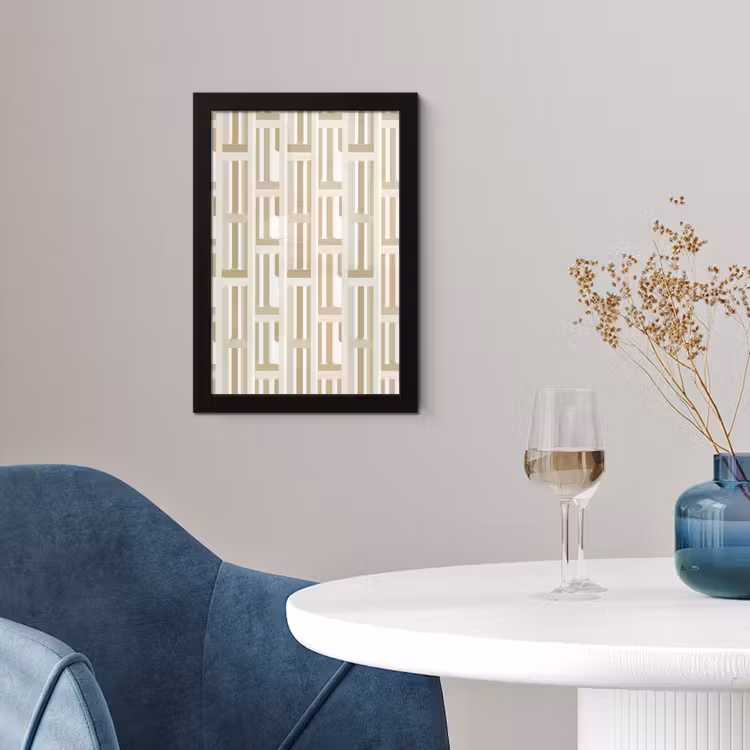 Modern - Geometrisch - Beige fotolijst zwart zonder passe partout klein 224 -sfeer4
