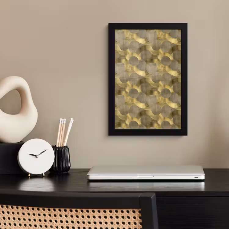 Modern - Geometrisch - Goud fotolijst zwart zonder passe partout klein 224 -sfeer1