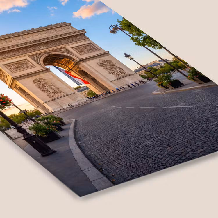 Monument - Parijs - Zonsondergang - Architectuur - Goud fotolijst zwart zonder passe partout klein -zsfeer6