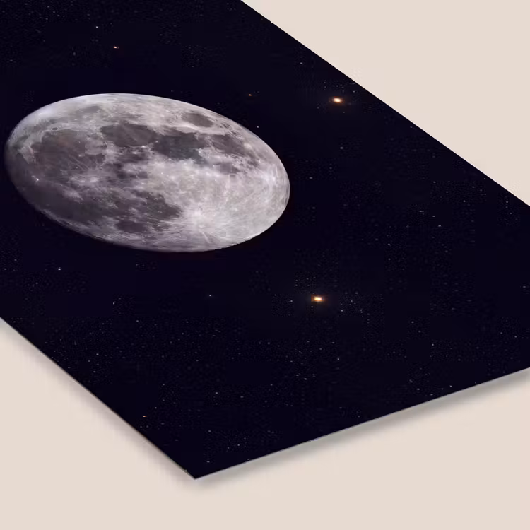 Framed Prints - Moon - Stars - Space - Maan - Sterren - Ruimte fotolijst zwart zonder passe partout klein