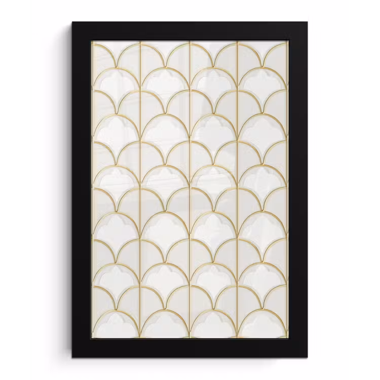 Mozaïek - Bogen - Goud fotolijst zwart zonder passe partout klein 224 -3d