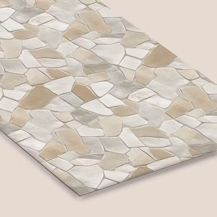 Mozaïek - Stenen - Beige fotolijst zwart zonder passe partout klein 224 -zsfeer6