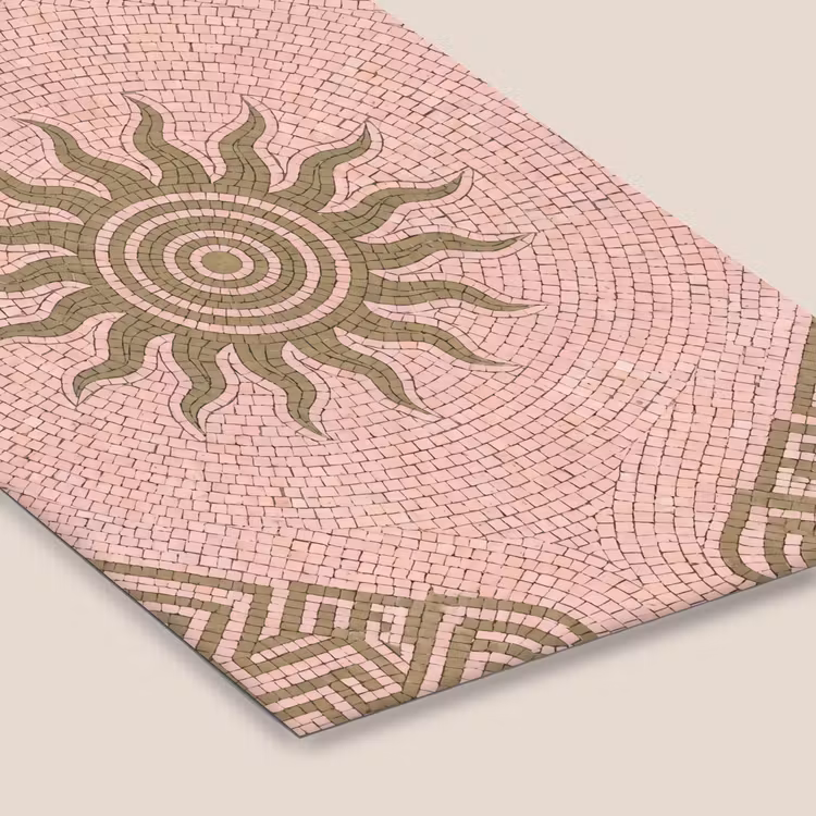 Mozaïek - Zon - Patroon - Klassiek - Roze fotolijst zwart zonder passe partout klein -zsfeer6