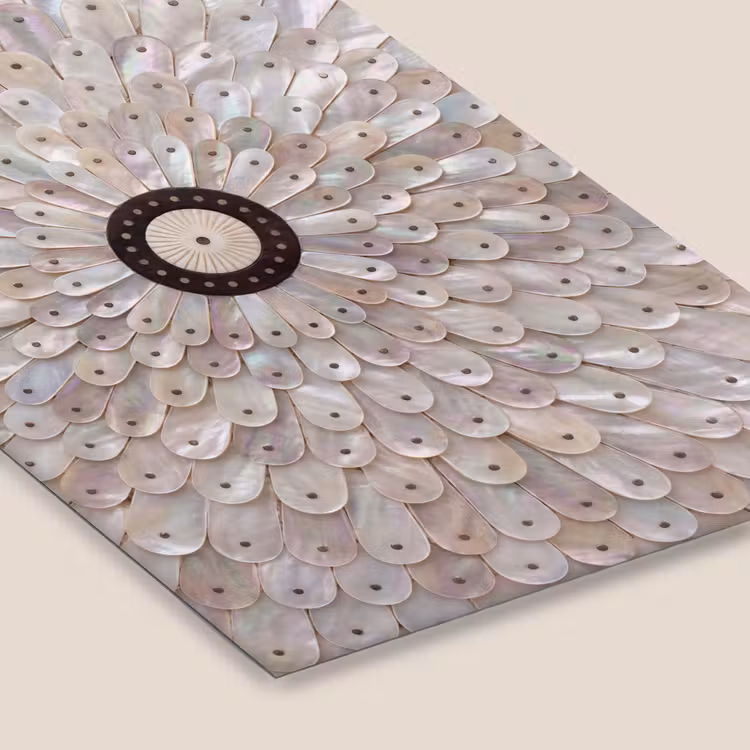 Parelmoer - Patroon - Decoratie - Ambacht - Wit fotolijst zwart zonder passe partout klein -zsfeer6