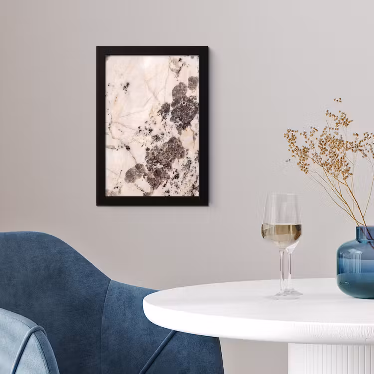 Natuursteen - Patroon - Abstract - Beige - Grijs fotolijst zwart zonder passe partout klein -sfeer4