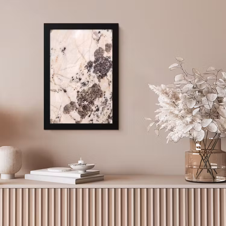 Natuursteen - Patroon - Abstract - Beige - Grijs fotolijst zwart zonder passe partout klein -sfeer5
