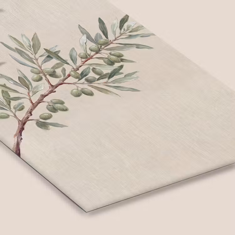 Olijftak - Bladeren - Natuur - Groen - Beige fotolijst zwart zonder passe partout klein -zsfeer6