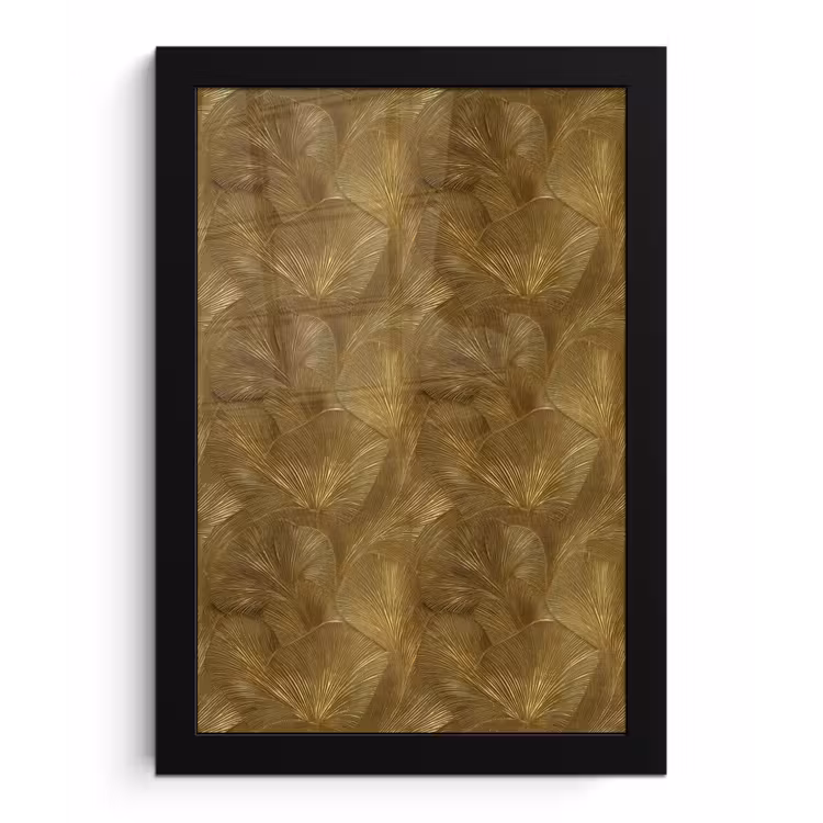 Organisch - Lijnen - Goud fotolijst zwart zonder passe partout klein 224 -3d