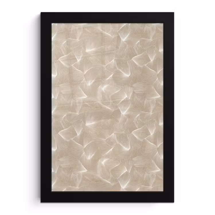Organisch - Textuur - Beige fotolijst zwart zonder passe partout klein 224 -3d