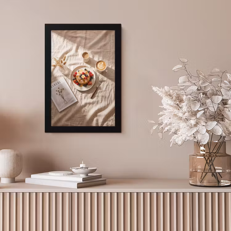 Pannenkoeken - Bessen - Ontbijt - Modern - Beige fotolijst zwart zonder passe partout klein -sfeer5