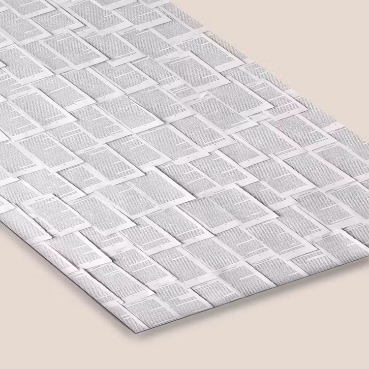 Papier - Overlappend - Textuur - Modern - Wit fotolijst zwart zonder passe partout klein -zsfeer6