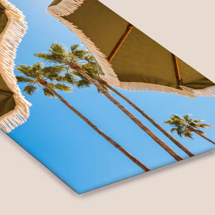 Parasol - Groen - Franjes - Zomer - Tropisch fotolijst zwart zonder passe partout klein -zsfeer6