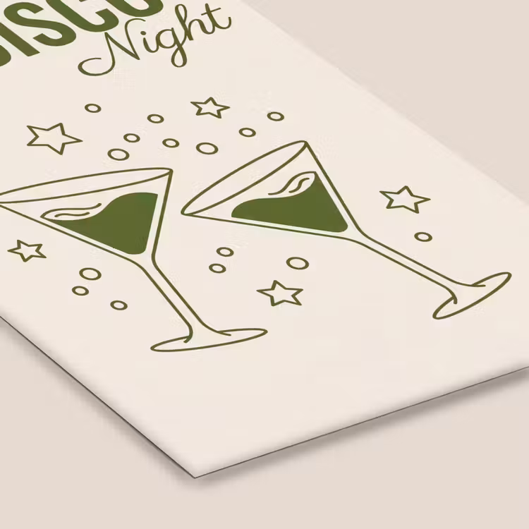 Feest - Disco - Drank - Illustratie - Groen fotolijst zwart zonder passe partout klein -zsfeer6