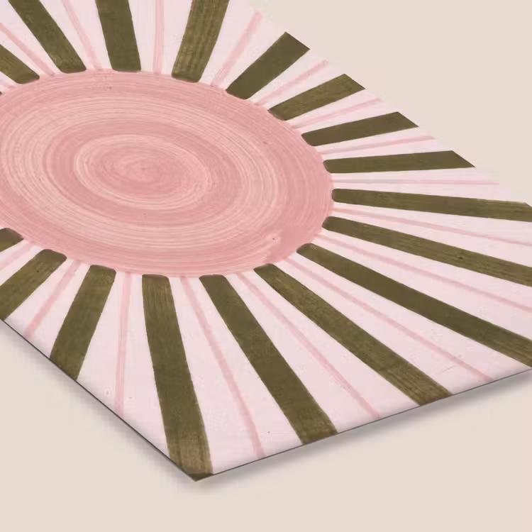Patroon - Cirkel - Stralen - Abstract - Roze fotolijst zwart zonder passe partout klein -zsfeer6