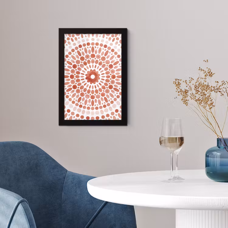 Patroon - Cirkels - Abstract - Modern - Rood fotolijst zwart zonder passe partout klein -sfeer4
