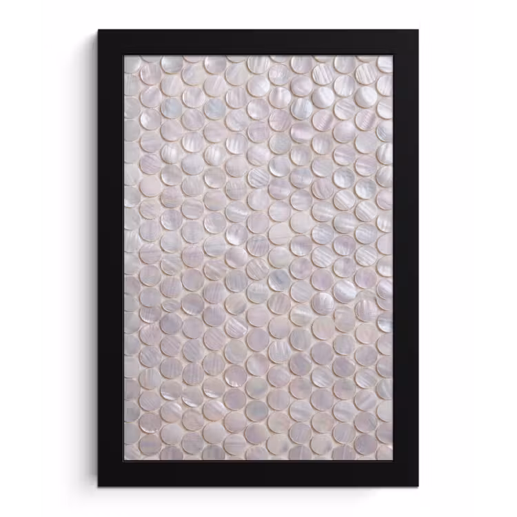Patroon - Cirkels - Abstract - Modern - Wit fotolijst zwart zonder passe partout klein -3d