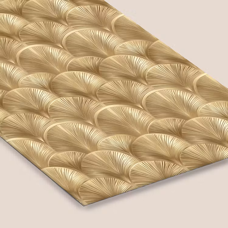 Patroon - Waaier - Goud fotolijst zwart zonder passe partout klein 224 -zsfeer6