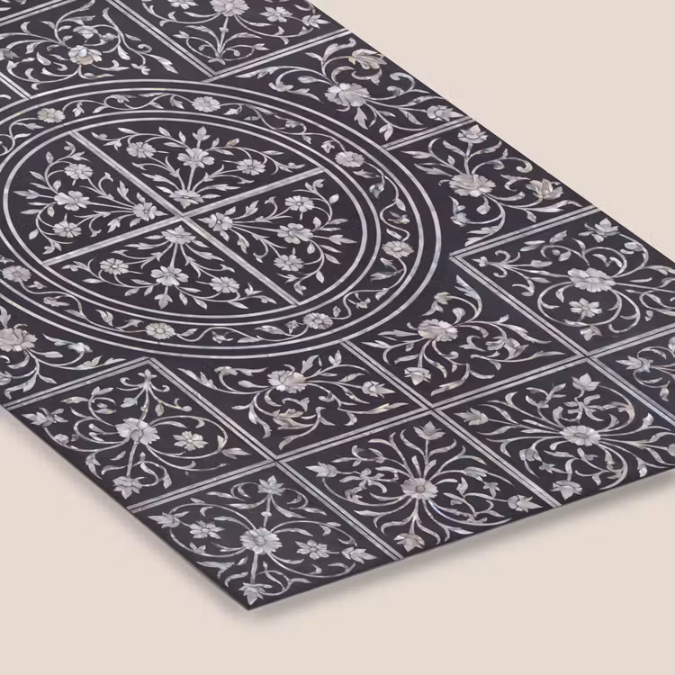 Patroon - Bloemmotief - Decoratie - Klassiek - Zwart fotolijst zwart zonder passe partout klein -zsfeer6