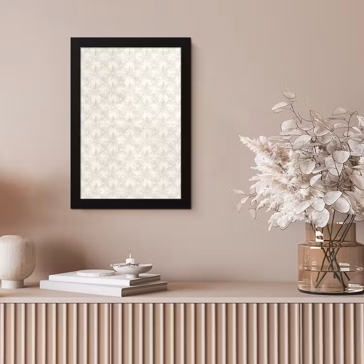 Patroon - Bloemen - Beige fotolijst zwart zonder passe partout klein 224 -sfeer5