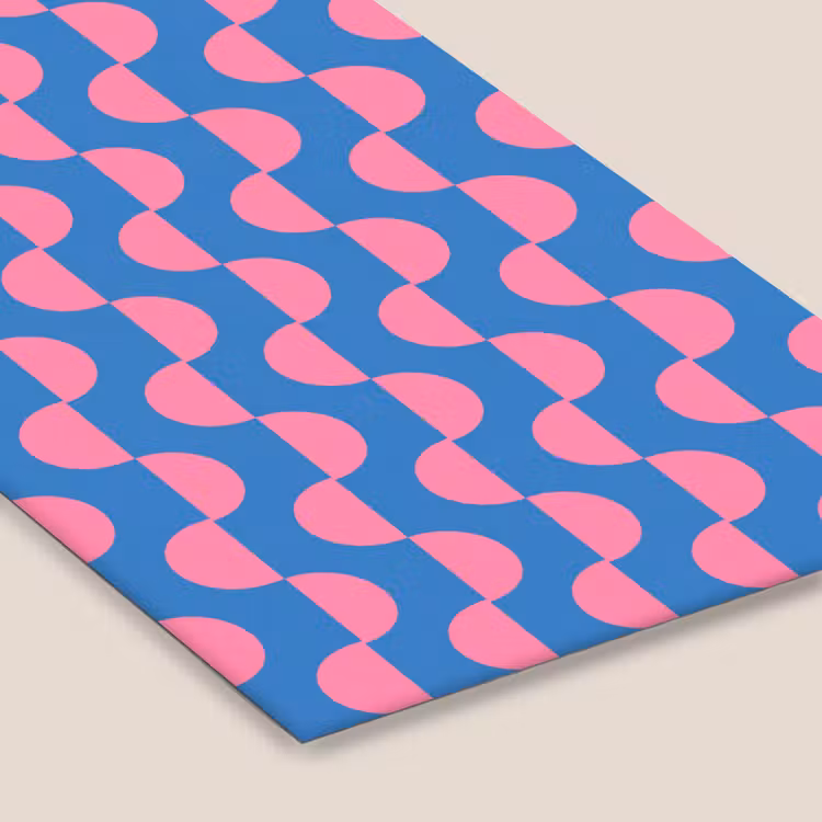 Patroon - Halve cirkels - Abstract - Modern - Roze - Blauw fotolijst zwart zonder passe partout klein -zsfeer6