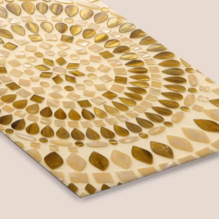 Patroon - Vormen - Mozaïek - Abstract - Goud fotolijst zwart zonder passe partout klein -zsfeer6