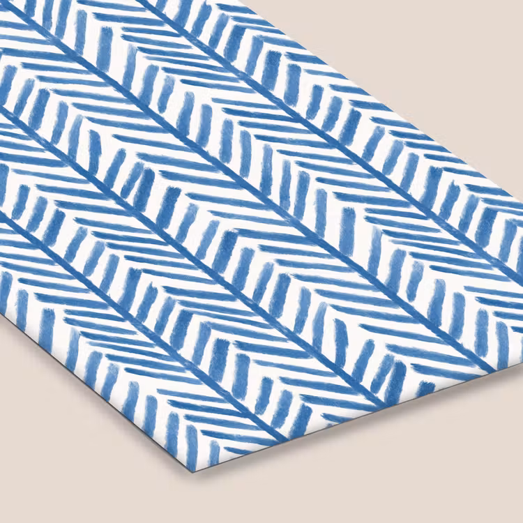Patroon - Streep - Blauw fotolijst zwart zonder passe partout klein 224 -zsfeer6