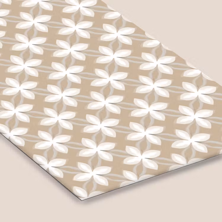Patroon - Symmetrisch - Beige fotolijst zwart zonder passe partout klein 224 -zsfeer6