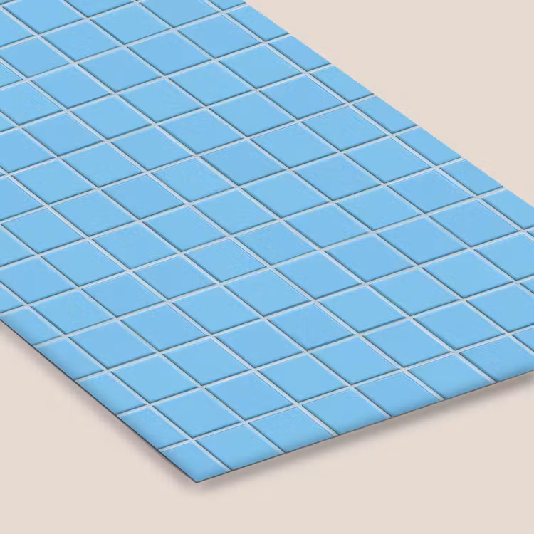 Patroon - Tegel - Pastel - Blauw fotolijst zwart zonder passe partout klein 224 -zsfeer6