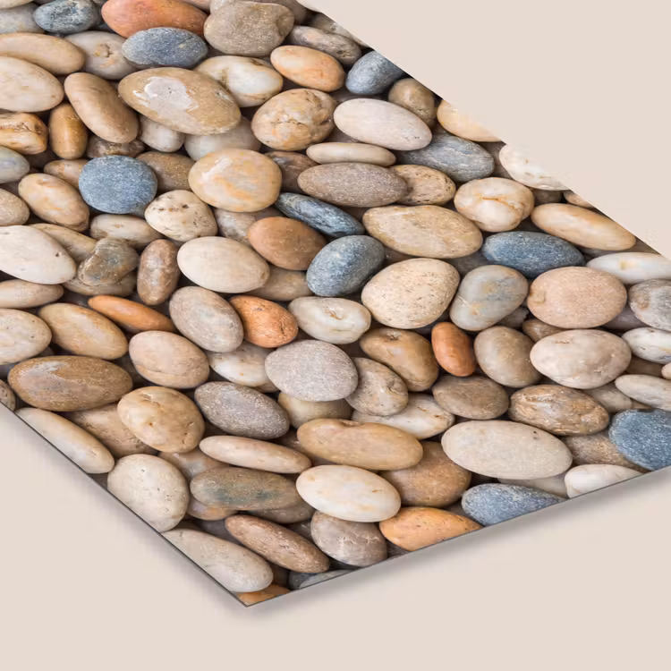Kiezelstenen - Natuur - Textuur - Beige - Grijs fotolijst zwart zonder passe partout klein -zsfeer6