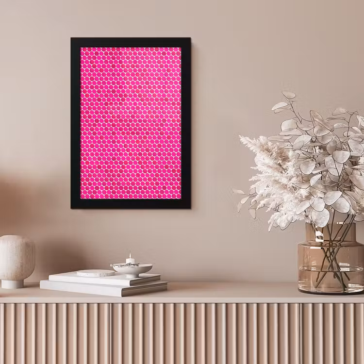 Penny - Mozaïek - Felroze fotolijst zwart zonder passe partout klein 224 -sfeer5