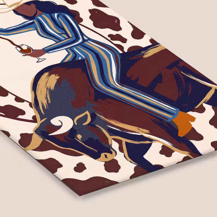 Mensen - Dieren - Cowboy - Abstract - Kleurrijk fotolijst zwart zonder passe partout klein -zsfeer6