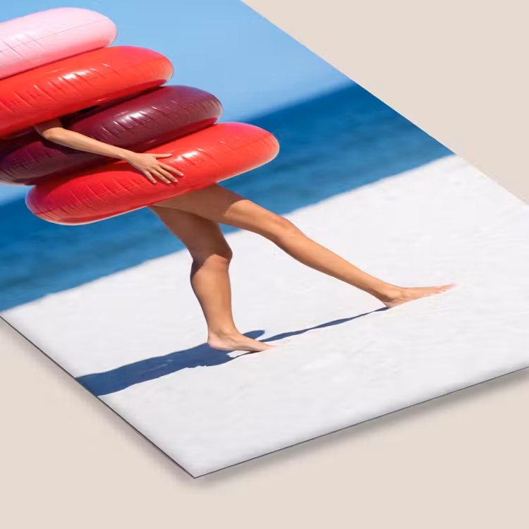 Mensen - Strand - Zomer - Recreatie - Kleurrijk fotolijst zwart zonder passe partout klein -zsfeer6