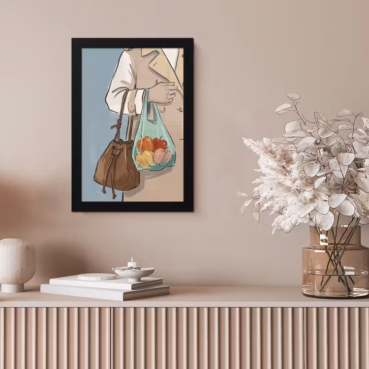 Mensen - Boodschappen - Stadsleven - Modern - Kleurrijk fotolijst zwart zonder passe partout klein -sfeer5