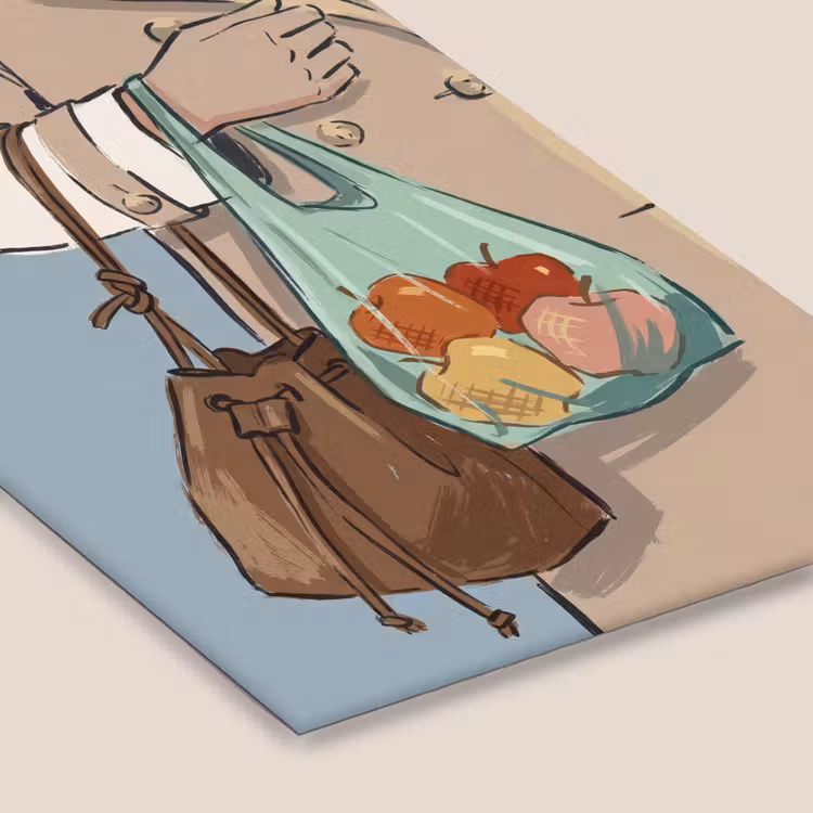 Mensen - Boodschappen - Stadsleven - Modern - Kleurrijk fotolijst zwart zonder passe partout klein -zsfeer6