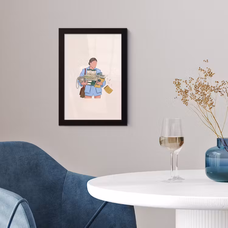 Mens - Kantoorartikelen - Werk - Modern fotolijst zwart zonder passe partout klein -sfeer4